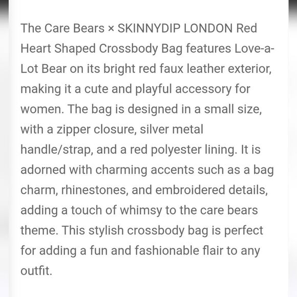 Skinny Dip X Care Bears  Heart-Shaped Crossbody Bag - Picture 3 of 7